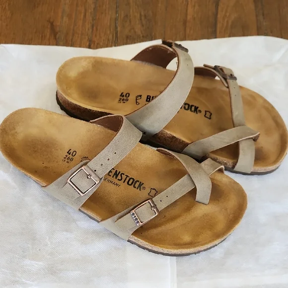 Birkenstock Taupe Sandals - Picture 2 of 6